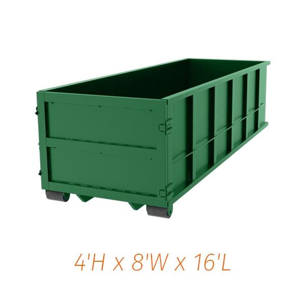 permits are required for placing 15-yard dumpsters on public property and may vary by location